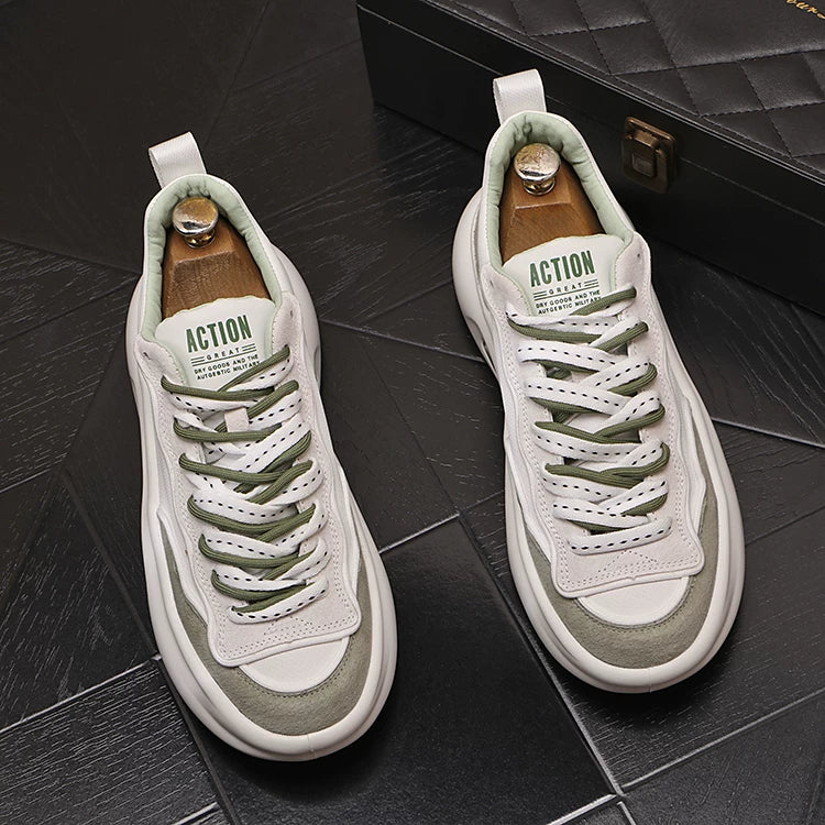 Men's Breathable Mesh Cut-Out Air-Cushion Lightweight Dad Sneakers Athletic Casual Summer