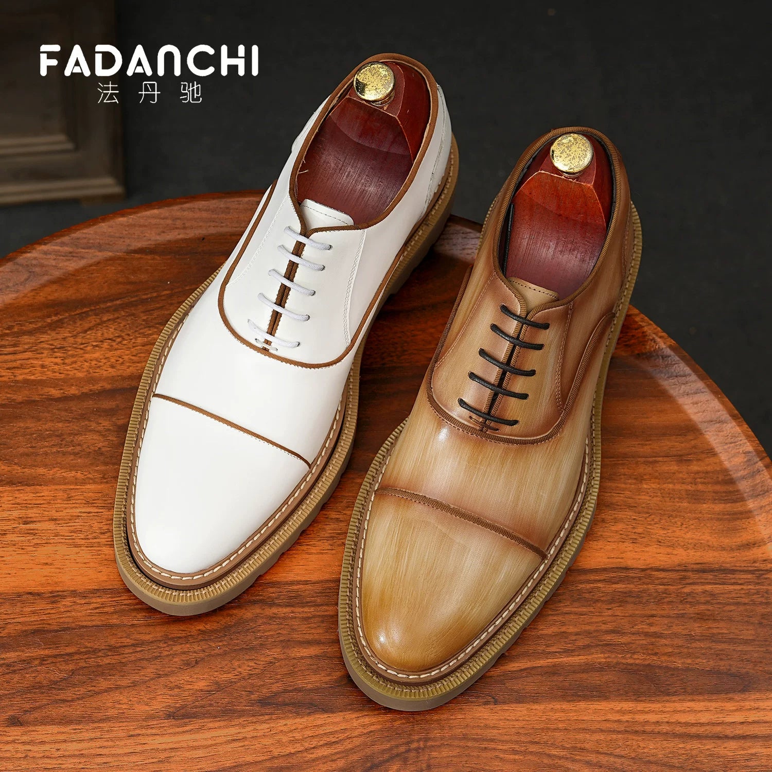 Men's Genuine Leather Leather Shoes, Height Increasing, Thick Sole