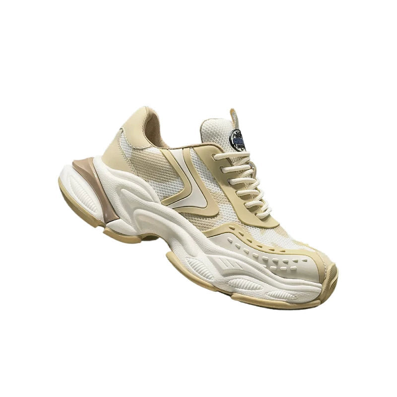 Men's Height-Increasing Platform Breathable Mesh Chunky Dad Sneakers 2026 Spring-Summer New