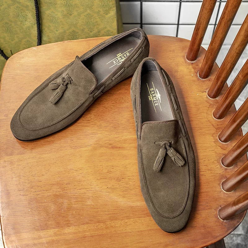 Men's Genuine Leather Loafers, Breathable, Slip-On