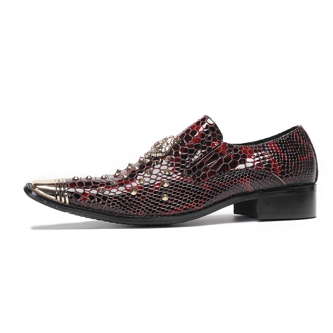 Men's Leather Shoes – Rhinestone Detail