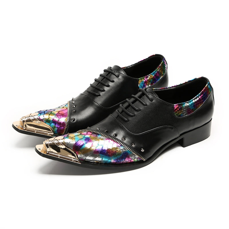 Men's Leather Derby Formal Shoes, Business, British Style, Style 15