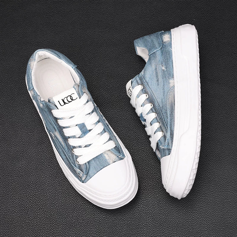 Men's Canvas Shoes, Height Increasing, Breathable
