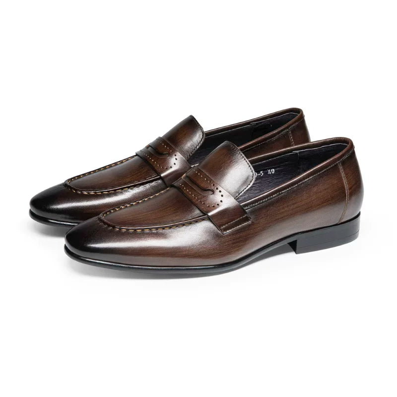 Men's Genuine Leather Loafers, Breathable, Handmade
