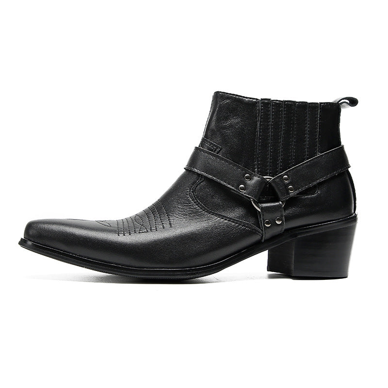 Men's Black Chelsea Boots – Pointed Toe, British Style