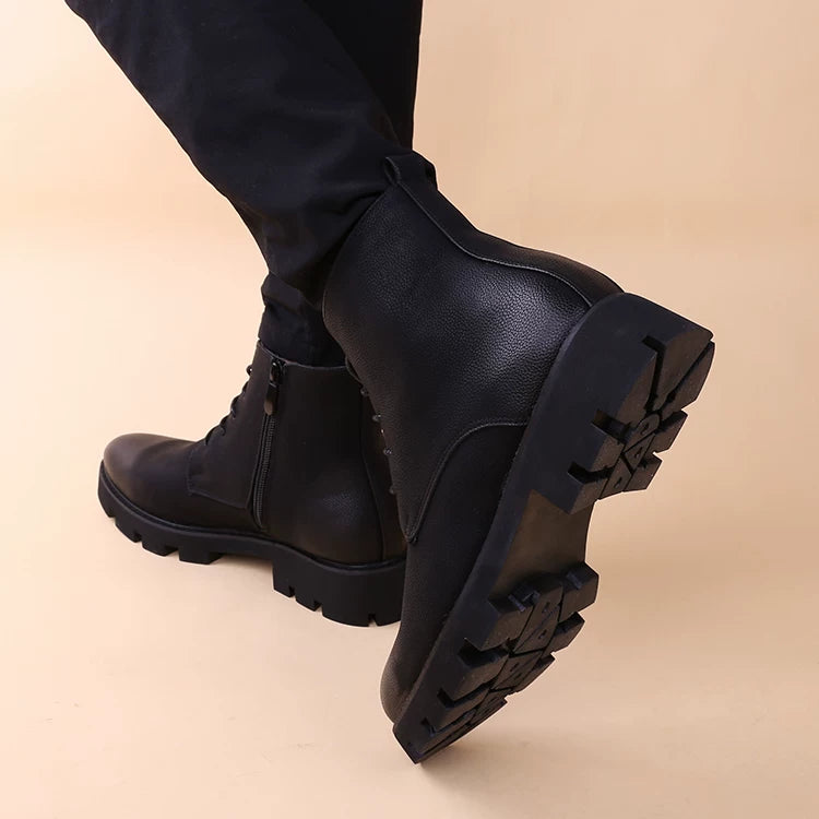 Men's Martin Boots, Height Increasing, Pointed Toe