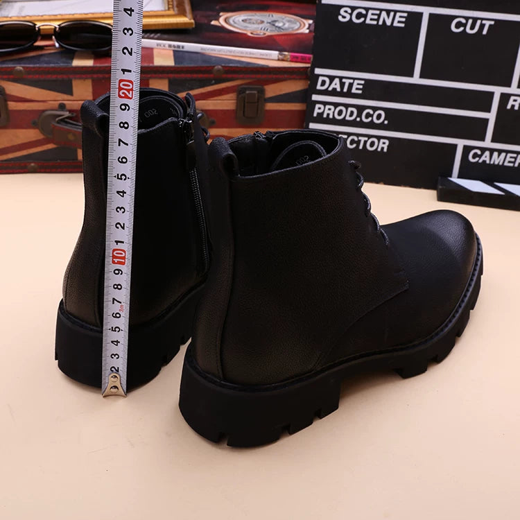 Men's Martin Boots, Height Increasing, Pointed Toe