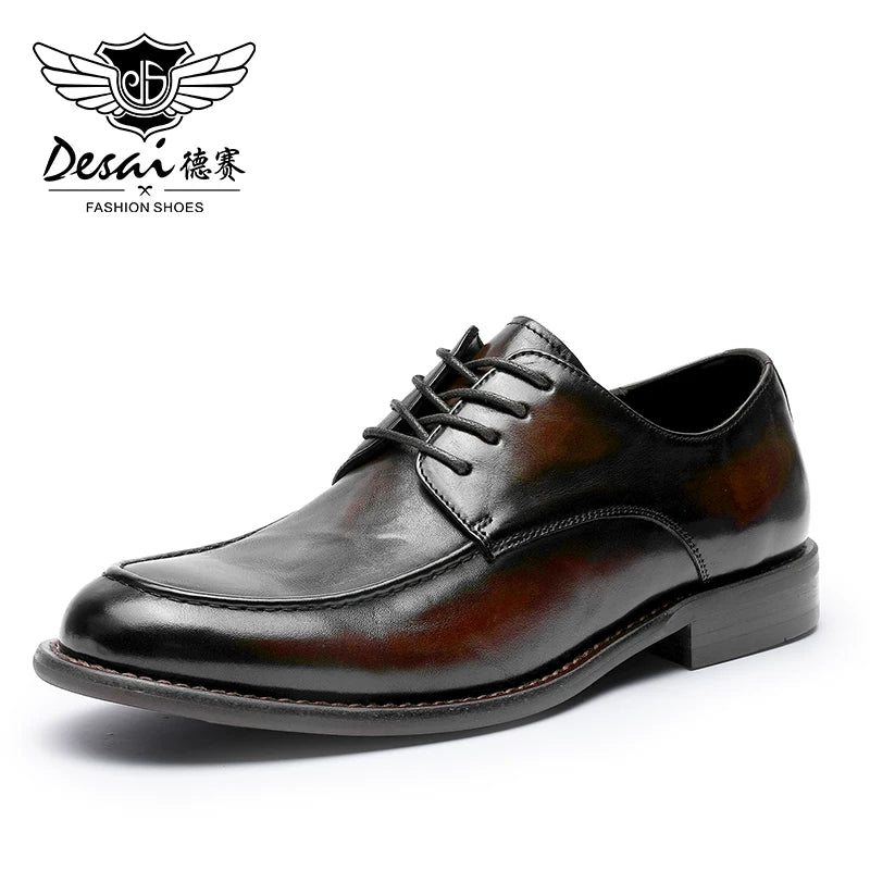Men's Genuine Leather Leather Shoes, Height Increasing, Soft Sole