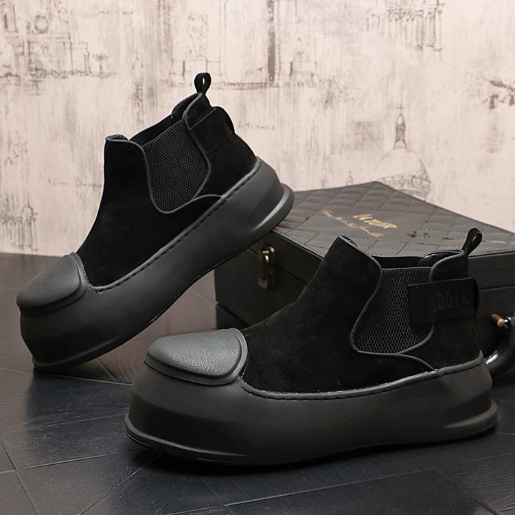 Men's Height-Increasing Platform Slip-On High-Top British-Style Boots 2026 New