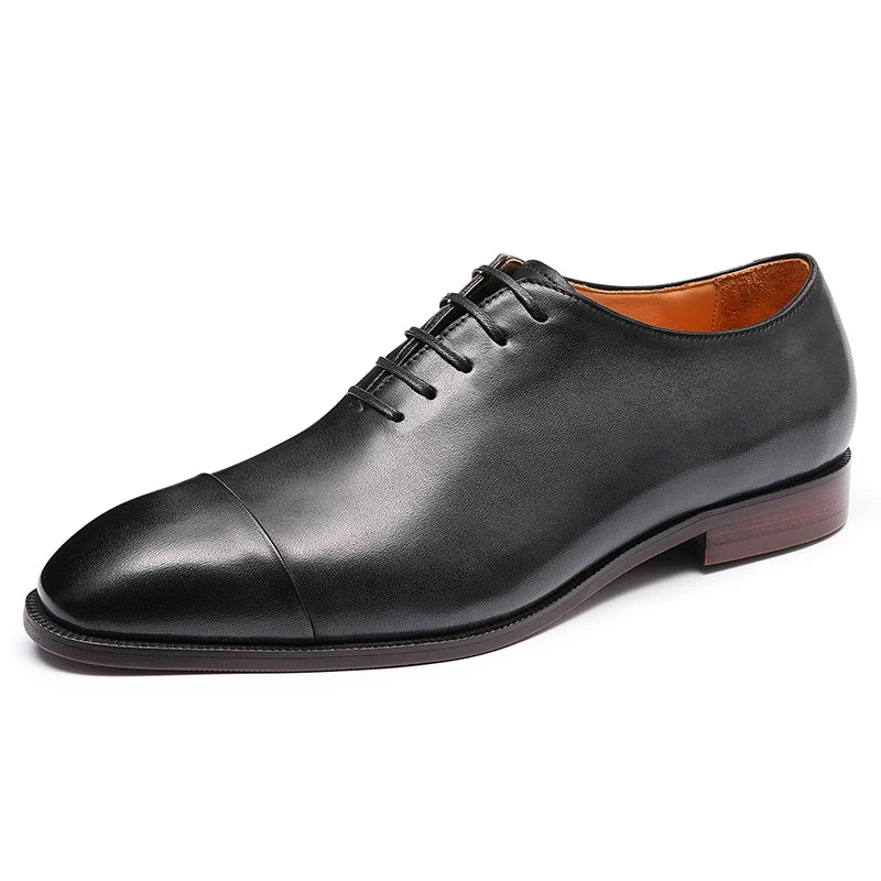 Men's Genuine Leather Oxford Shoes, Pointed Toe, Business
