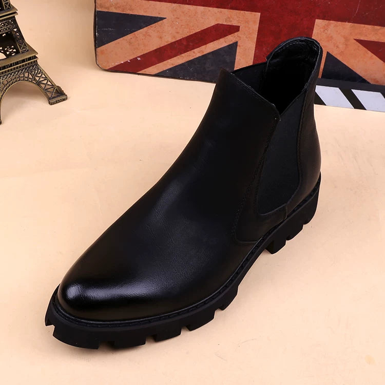 Men's Martin Boots, Height Increasing, Pointed Toe