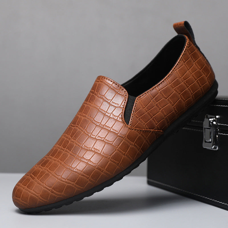 Spring Doudou Shoes Men's Shoes Men's Casual Shoes Tide Shoes Lazy Shoes Sleeve Society One Pedal Leather Shoes Glossy