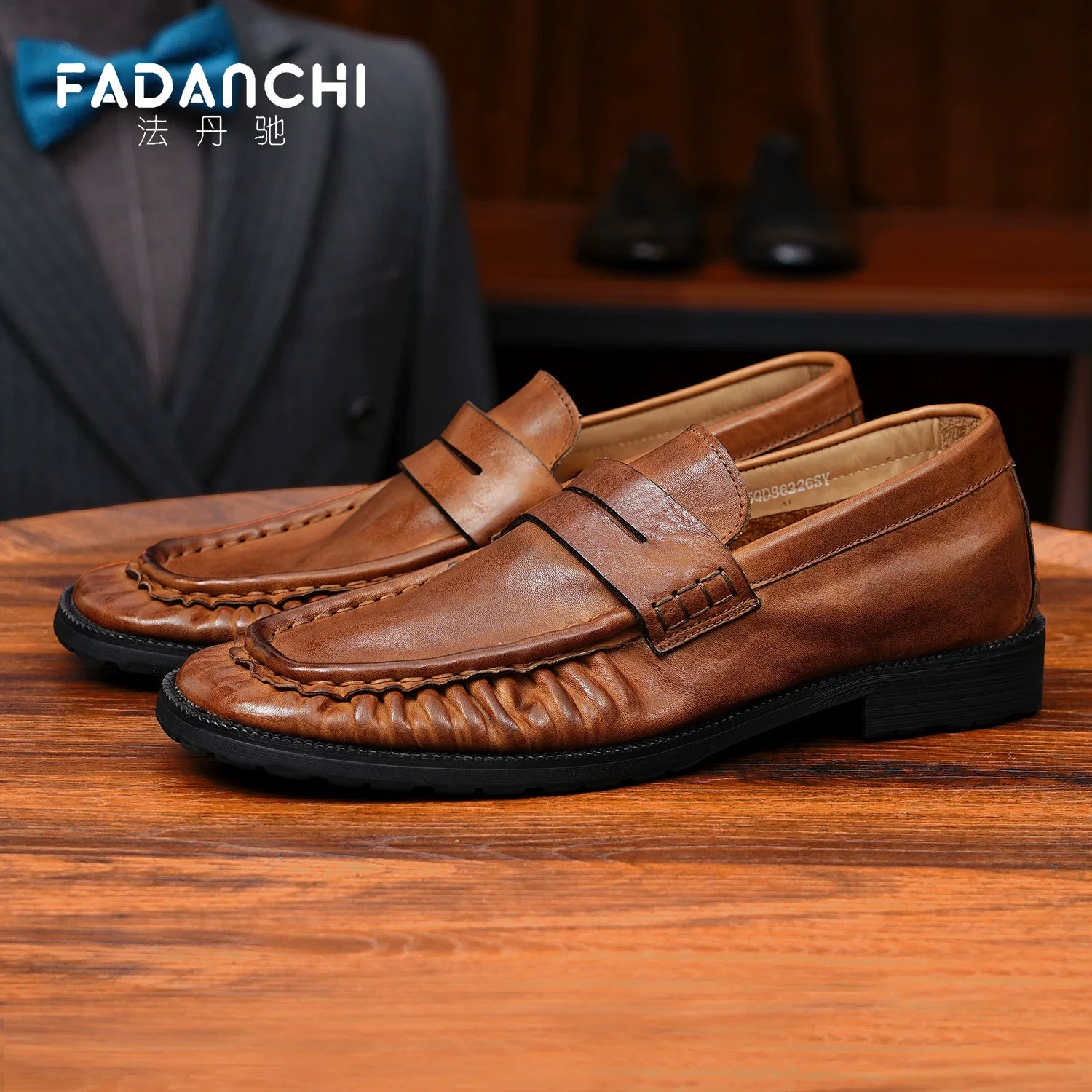Men's Genuine Leather Loafers, Breathable, Slip-On