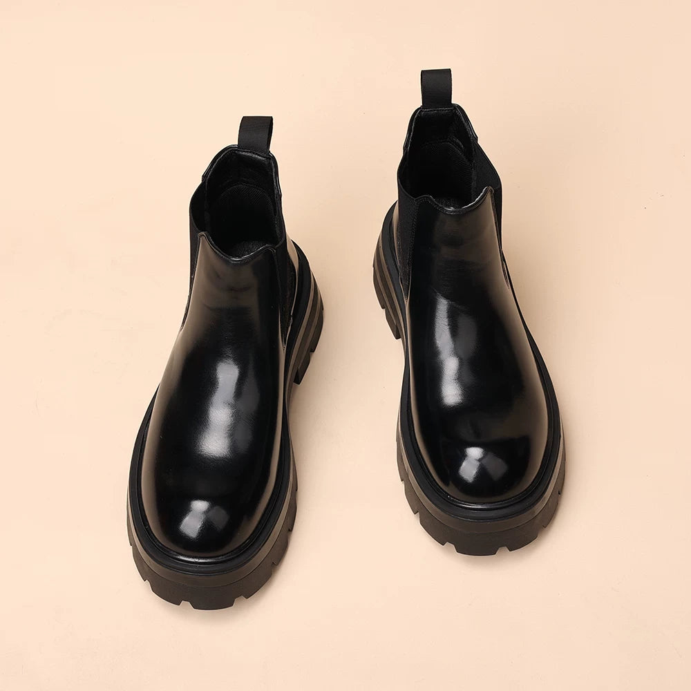 Men's Martin Boots, Height Increasing, Thick Sole
