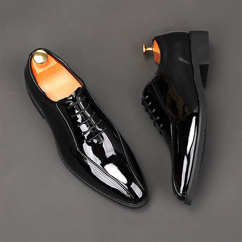 Men's Derby Shoes, Height Increasing, Pointed Toe