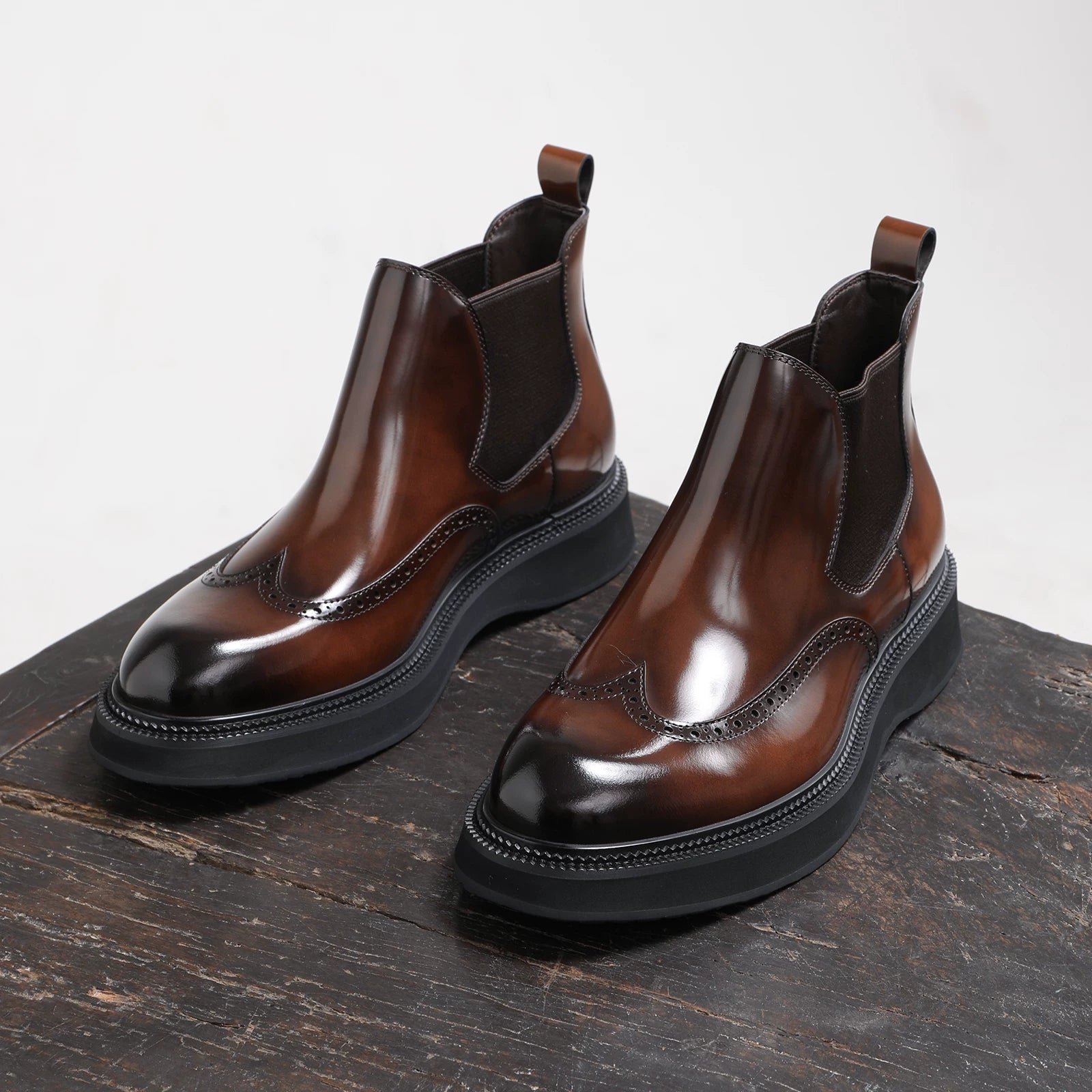 Men's Genuine Leather Martin Boots, Handmade, Business