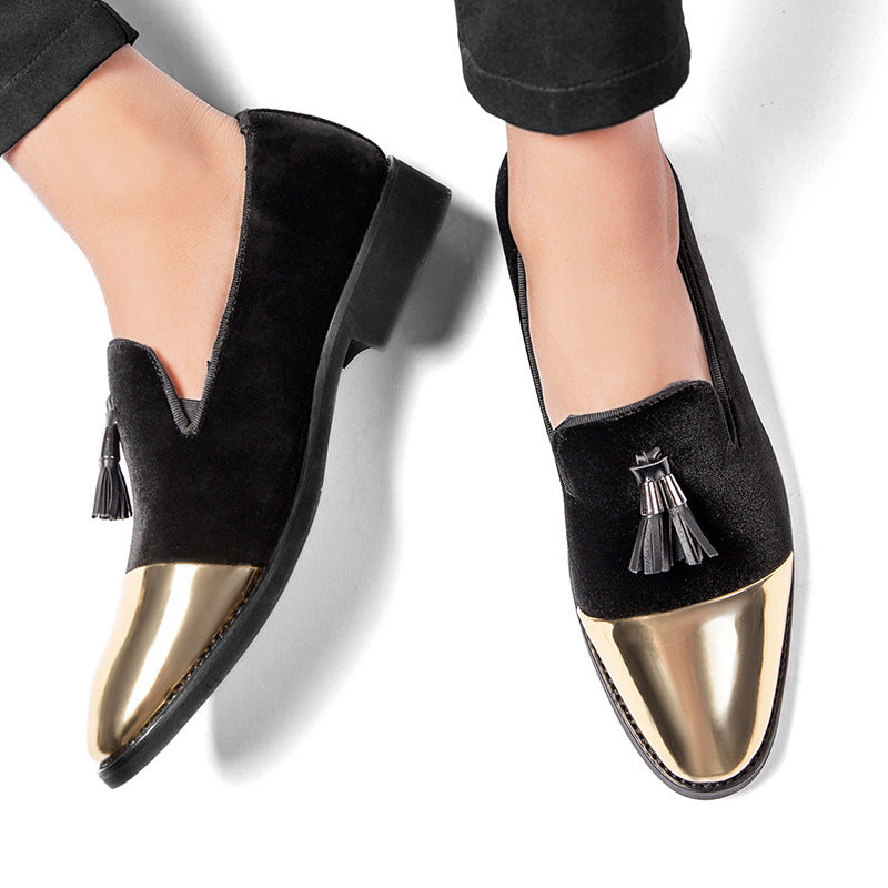Men's Black Leather Formal Shoes, Pointed Toe, Business, Style 4679
