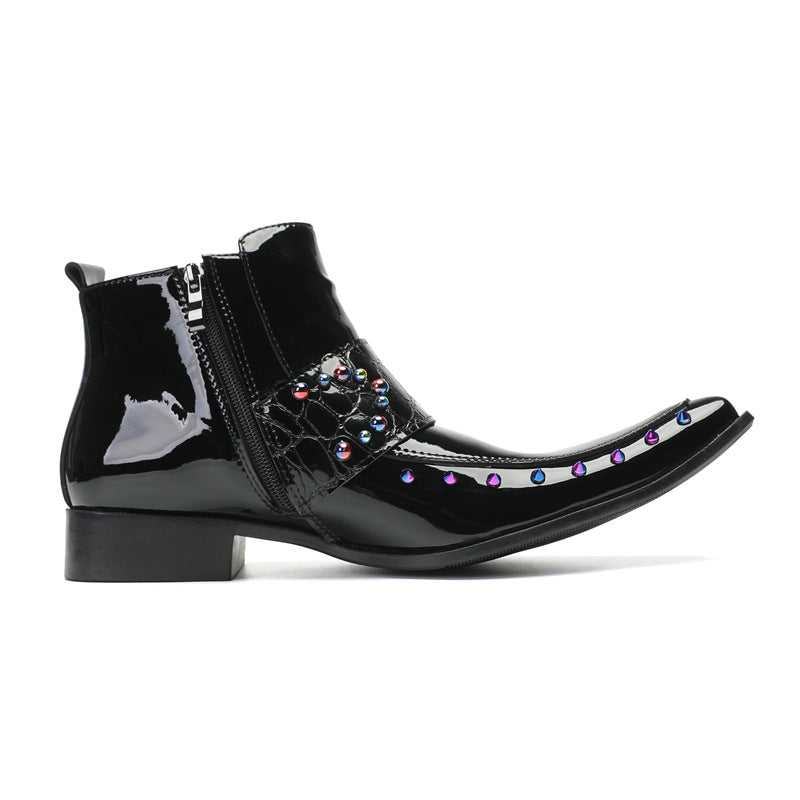 Workwear men's shoes leather shoes Chelsea low-top short Martin boots men's leather boots retro spring men's Martin boots