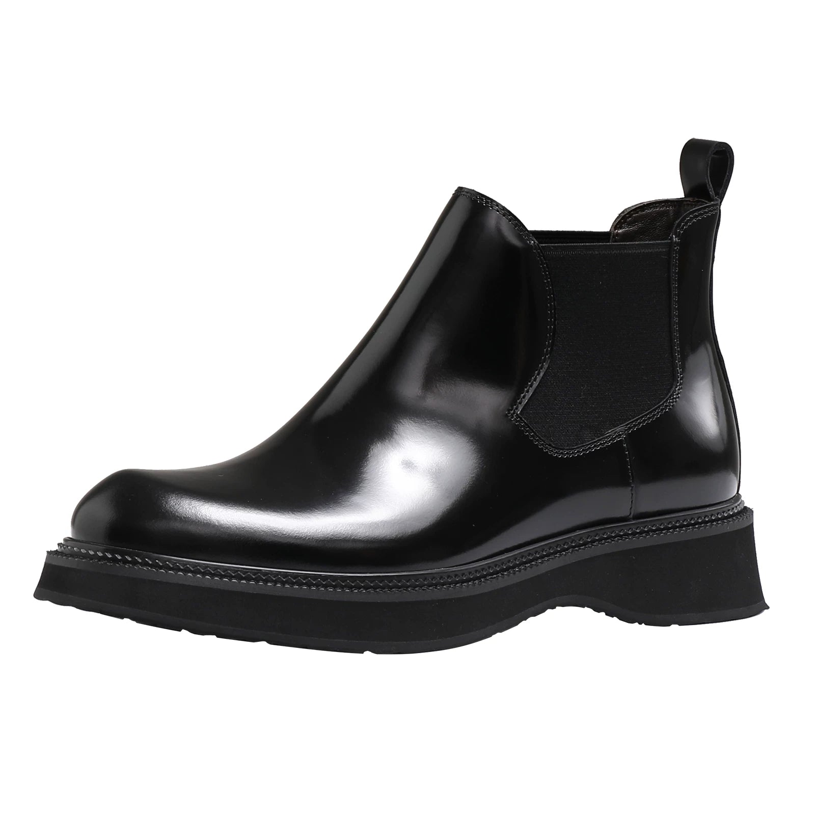 Men's Genuine Leather Martin Boots, Thick Sole, Round Toe