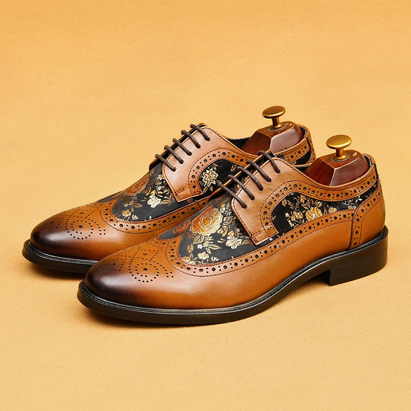 Men's Genuine Leather Derby Shoes, Business, Formal
