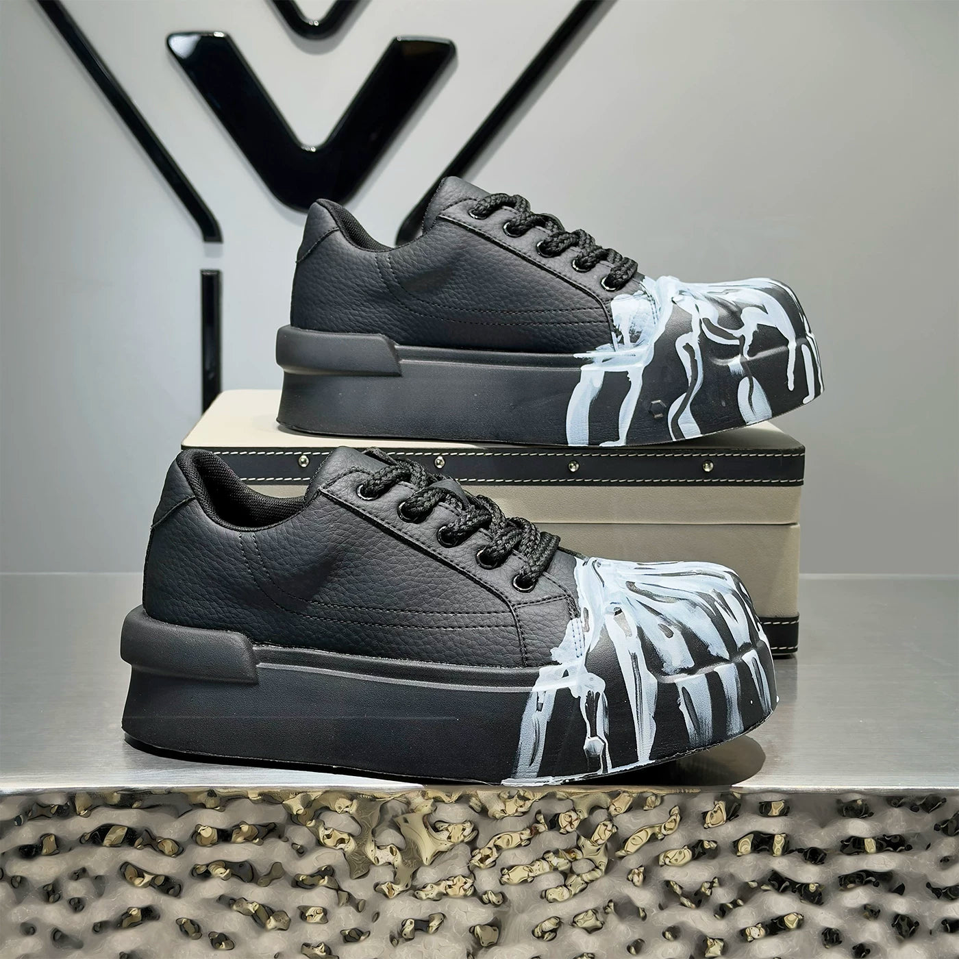 Men's Height-Increasing Platform Shell-Toe Skate Shoes 2026 Summer New
