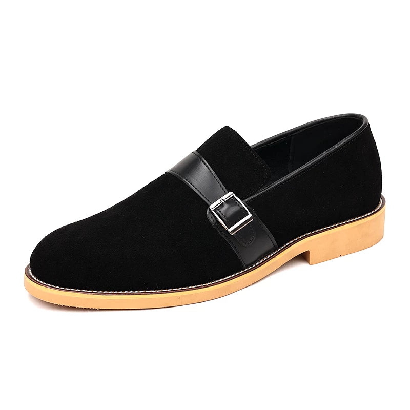Men's Genuine Leather Loafers, Height Increasing, Slip-On