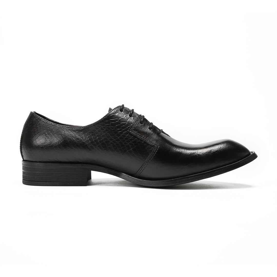 Men's Leather Oxford Formal Shoes – Pointed Toe, Business – Style 56