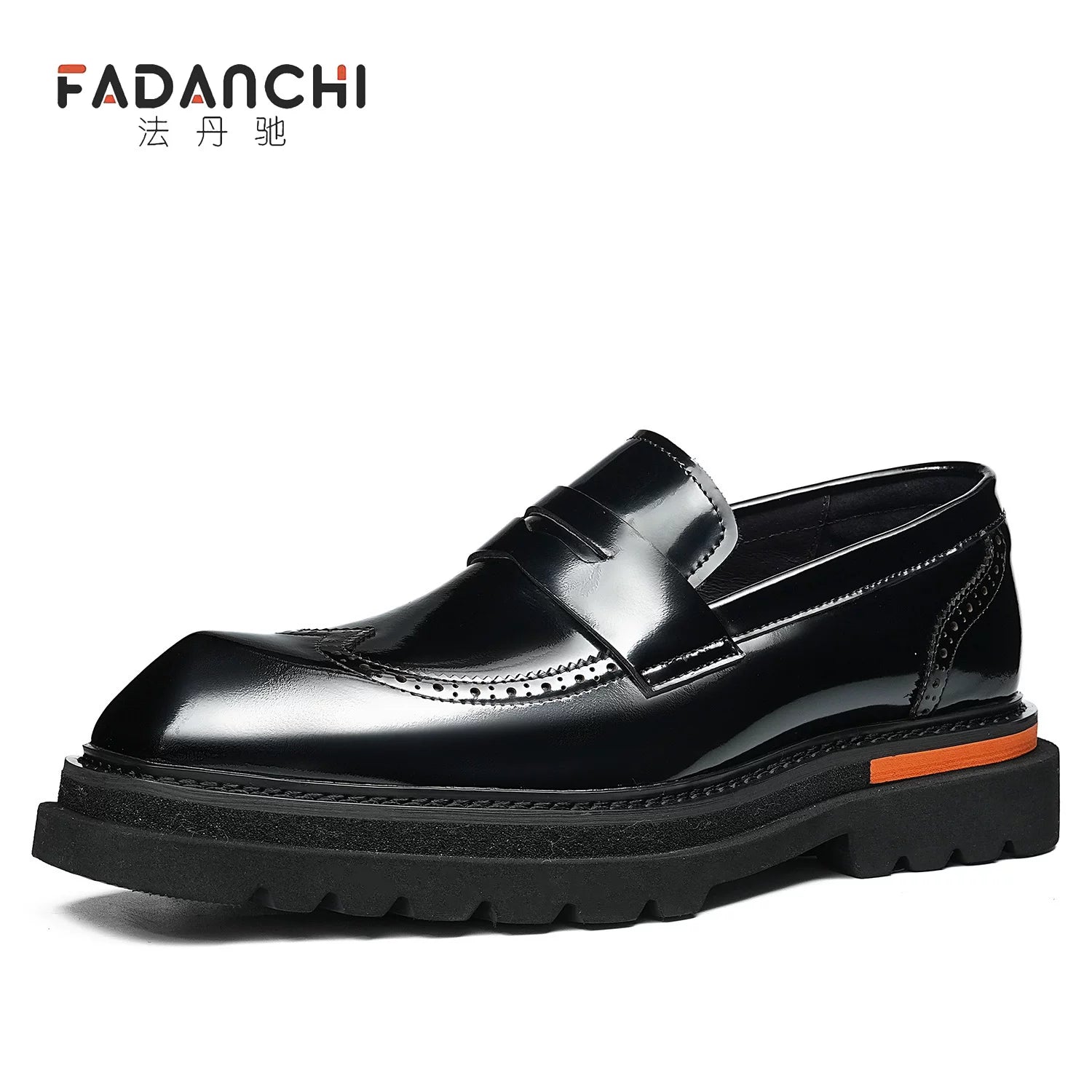Men's Genuine Leather Loafers, Height Increasing, Thick Sole