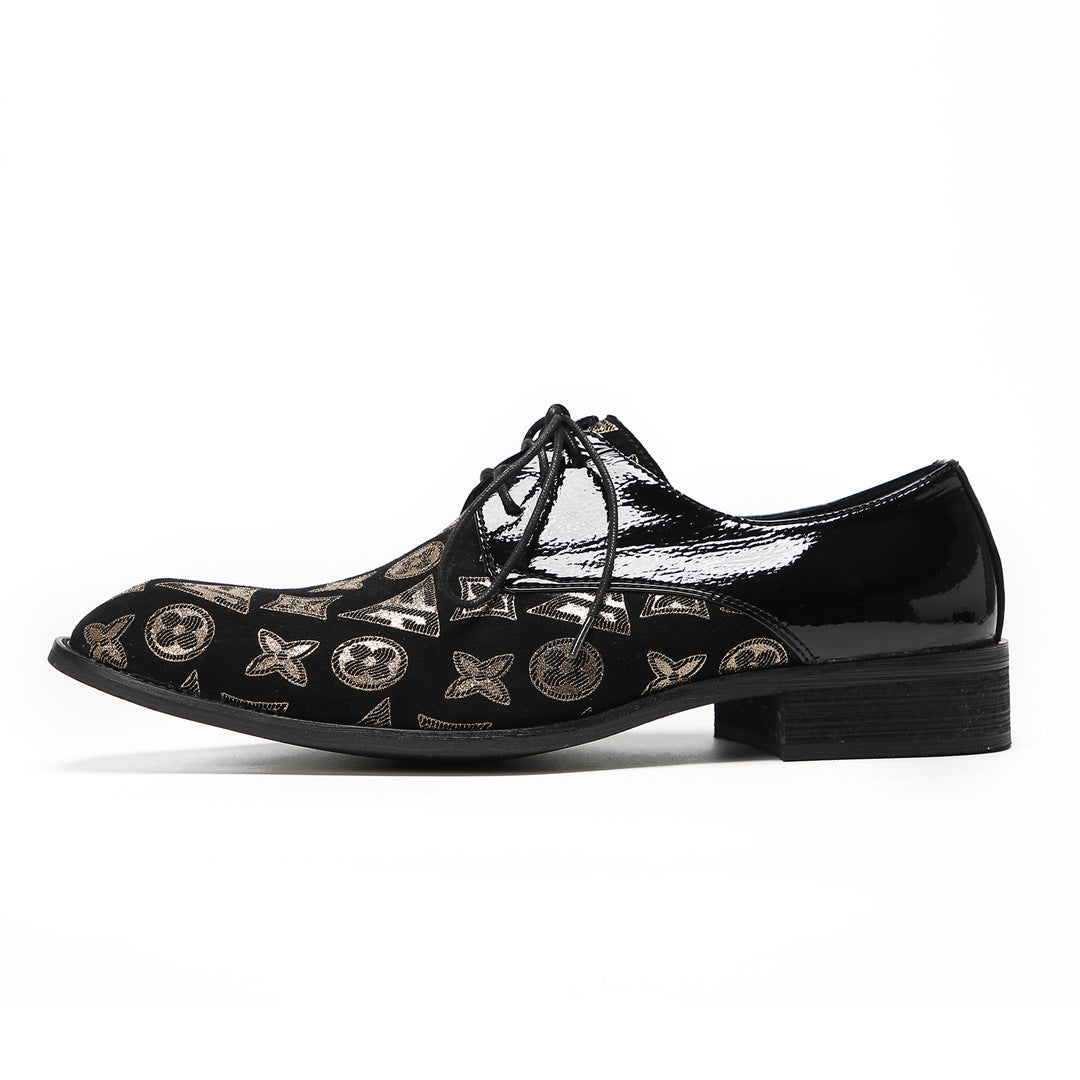 Men's Genuine Leather Derby Formal Shoes – Retro, Business – Style 811