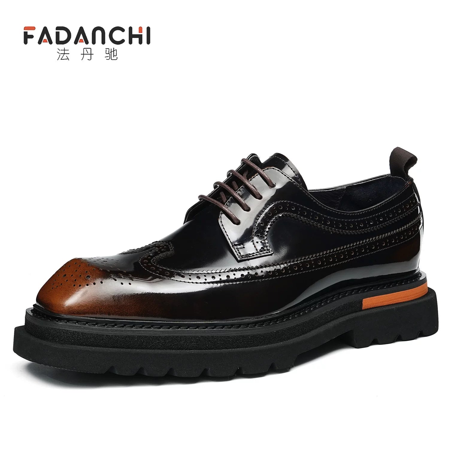 Men's Genuine Leather Leather Shoes, Height Increasing, Thick Sole