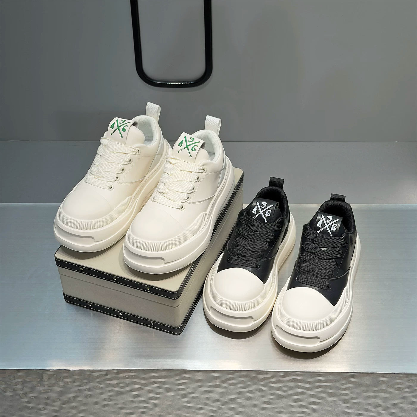 Men's Height-Increasing Platform Low-Top Big-Toe Chunky Dad Sneakers 2026 Summer New
