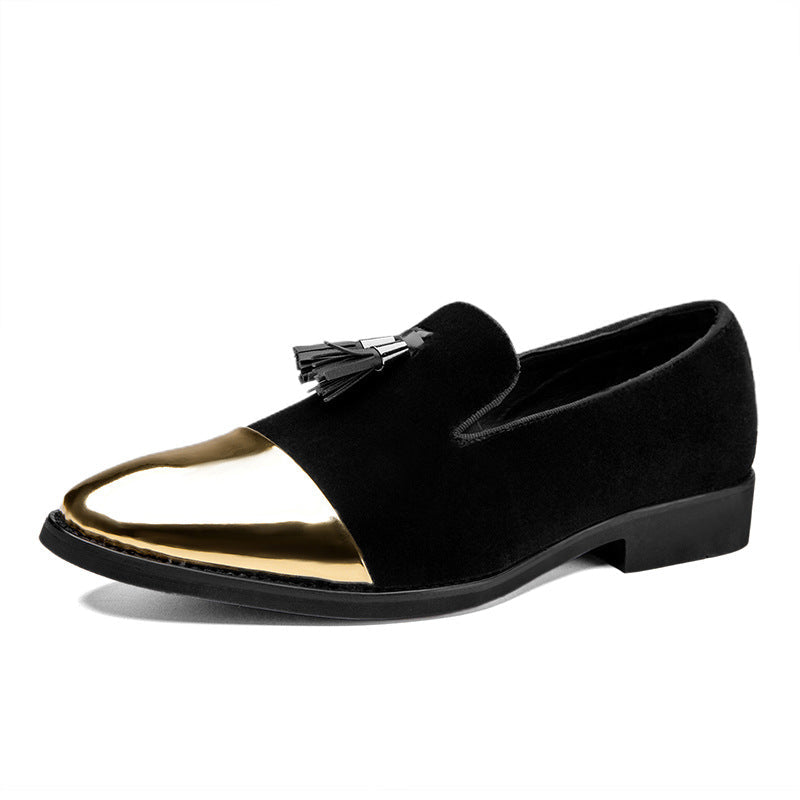 Men's Black Leather Formal Shoes, Pointed Toe, Business, Style 4679