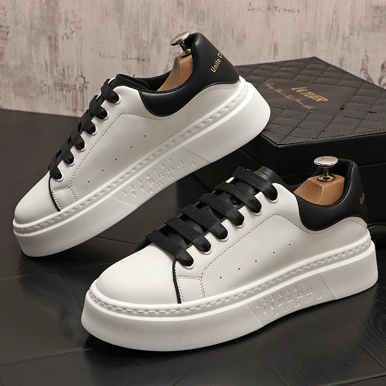 Men's Breathable Mesh White Skate Sneakers Casual 2025 Summer New