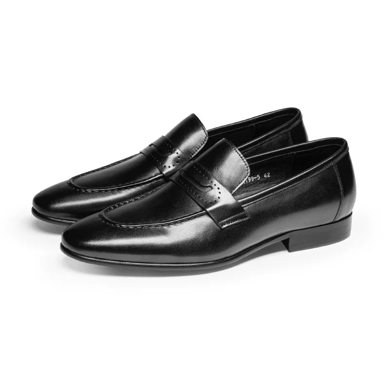 Men's Genuine Leather Loafers, Breathable, Handmade