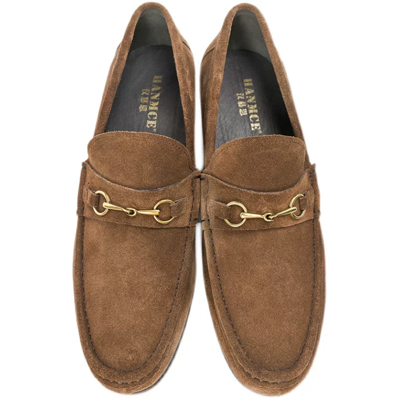 Men's Genuine Leather Loafers, Breathable, Suede