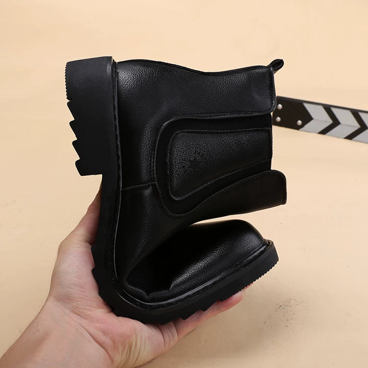Men's Martin Boots, Height Increasing, Pointed Toe