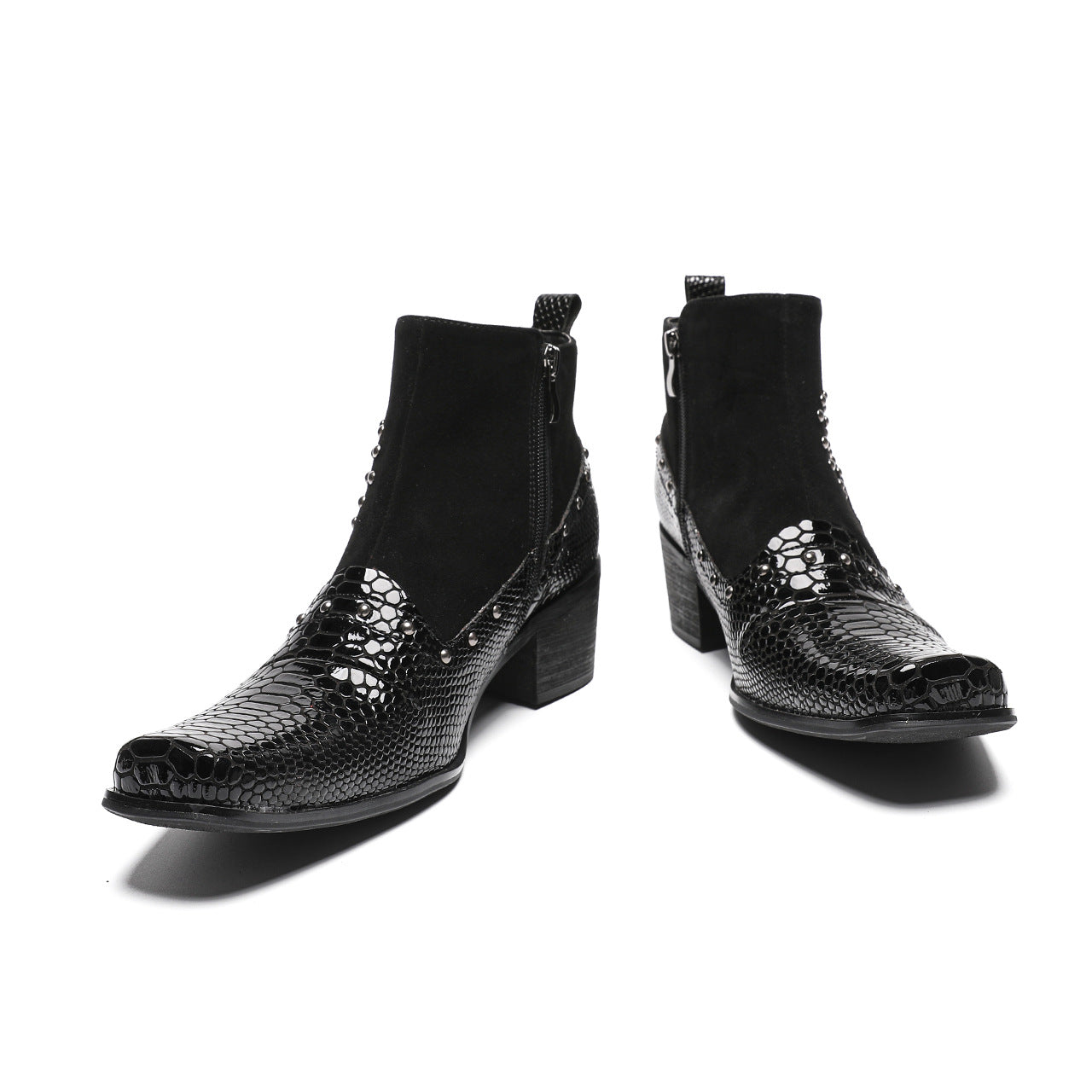Retro cowhide foreign trade low boots dark metal brand punk boots men and women the same muffin thick-soled Martin boots tide