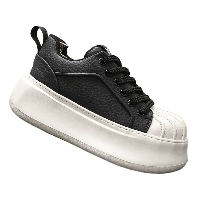 Men's Platform Height-Increasing White Lightweight Shell-Toe Mules Athletic Casual 2026 New