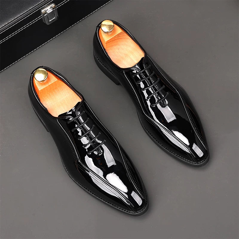 Men's Derby Shoes, Height Increasing, Pointed Toe
