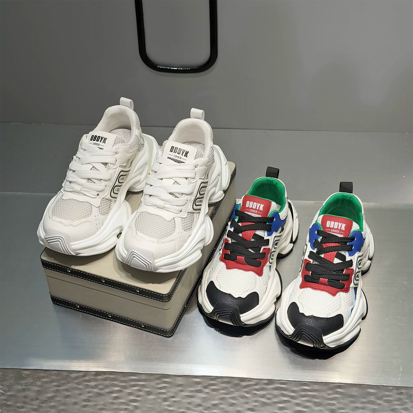 Men's Height-Increasing Platform Breathable Outdoor Trendy Chunky Dad Sneakers Summer New