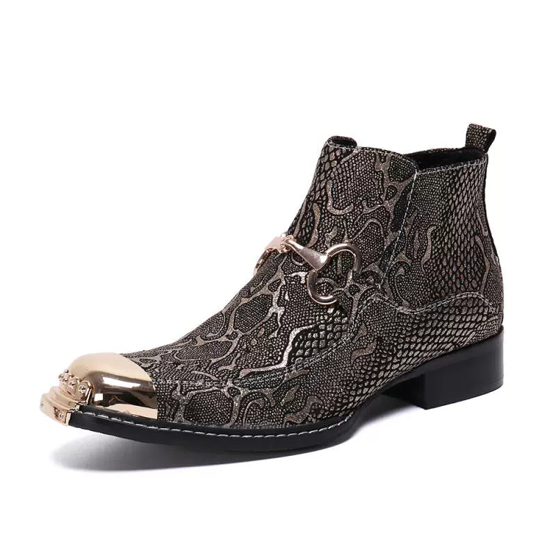 Men's Leather Chelsea Boots – Pointed Toe, British Style – Style 211