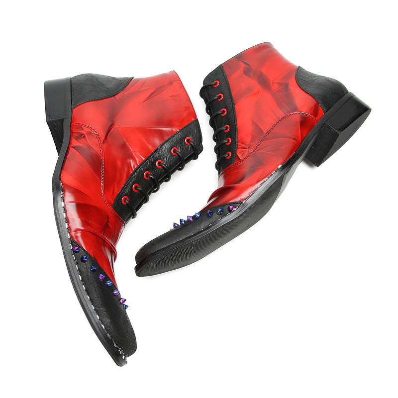 Men's Red Chelsea Boots – British Style