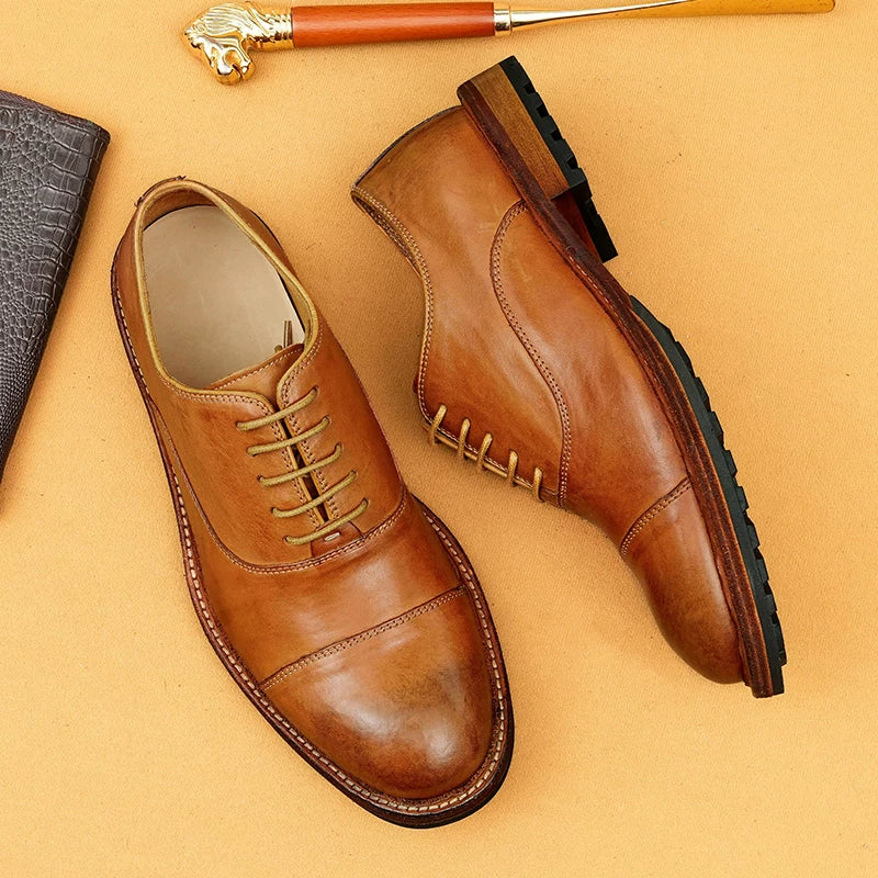 Men's Genuine Leather Leather Shoes, Handmade, Business