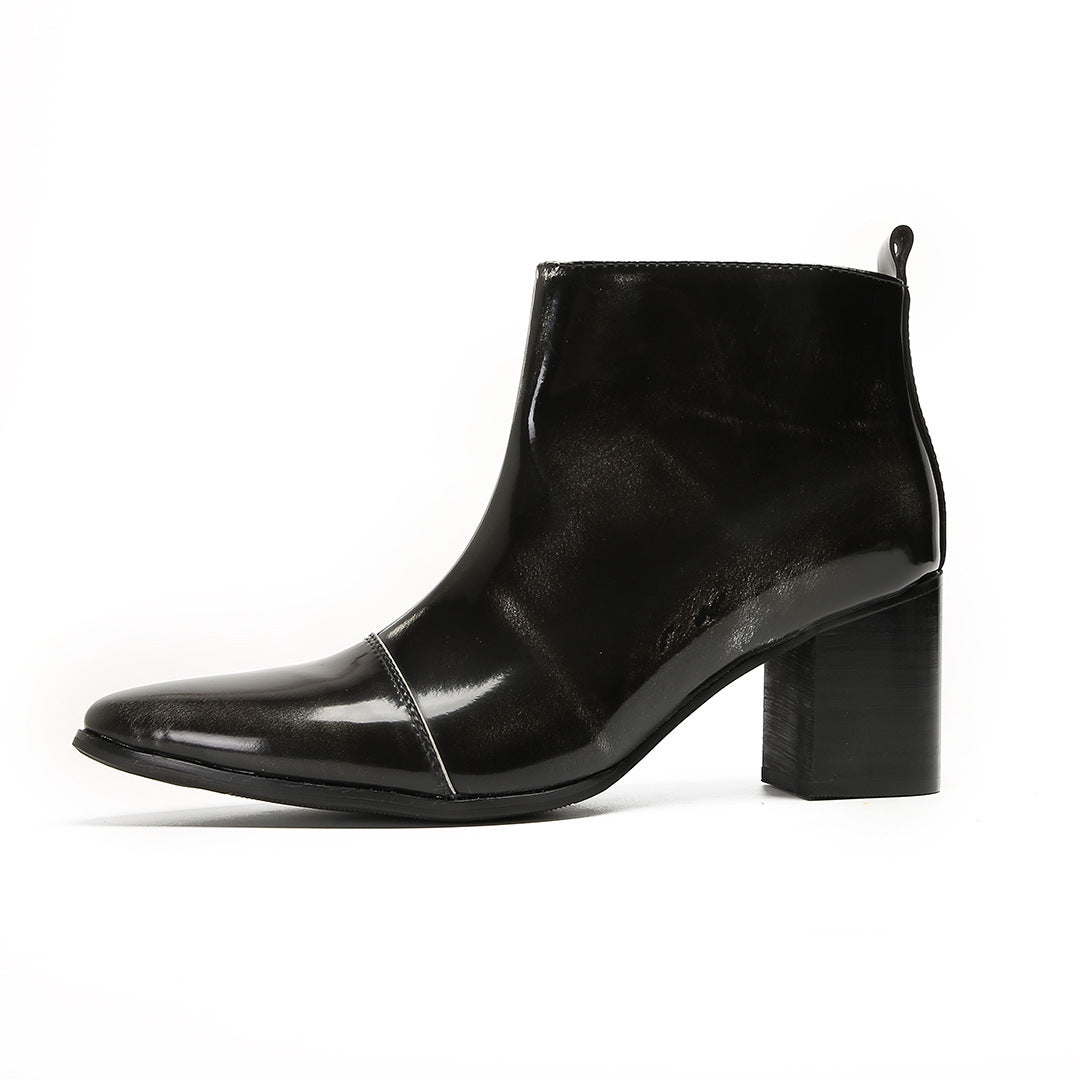 Men's Leather Martin Boots – Thick Sole