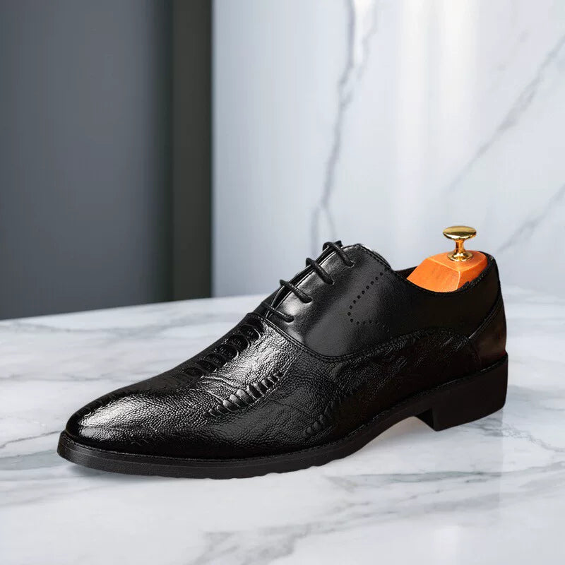 Men's Derby Shoes, Height Increasing, Pointed Toe