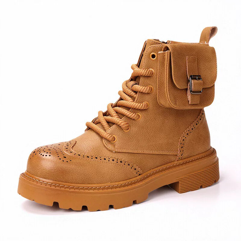 Men's Martin Boots, Height Increasing, Thick Sole