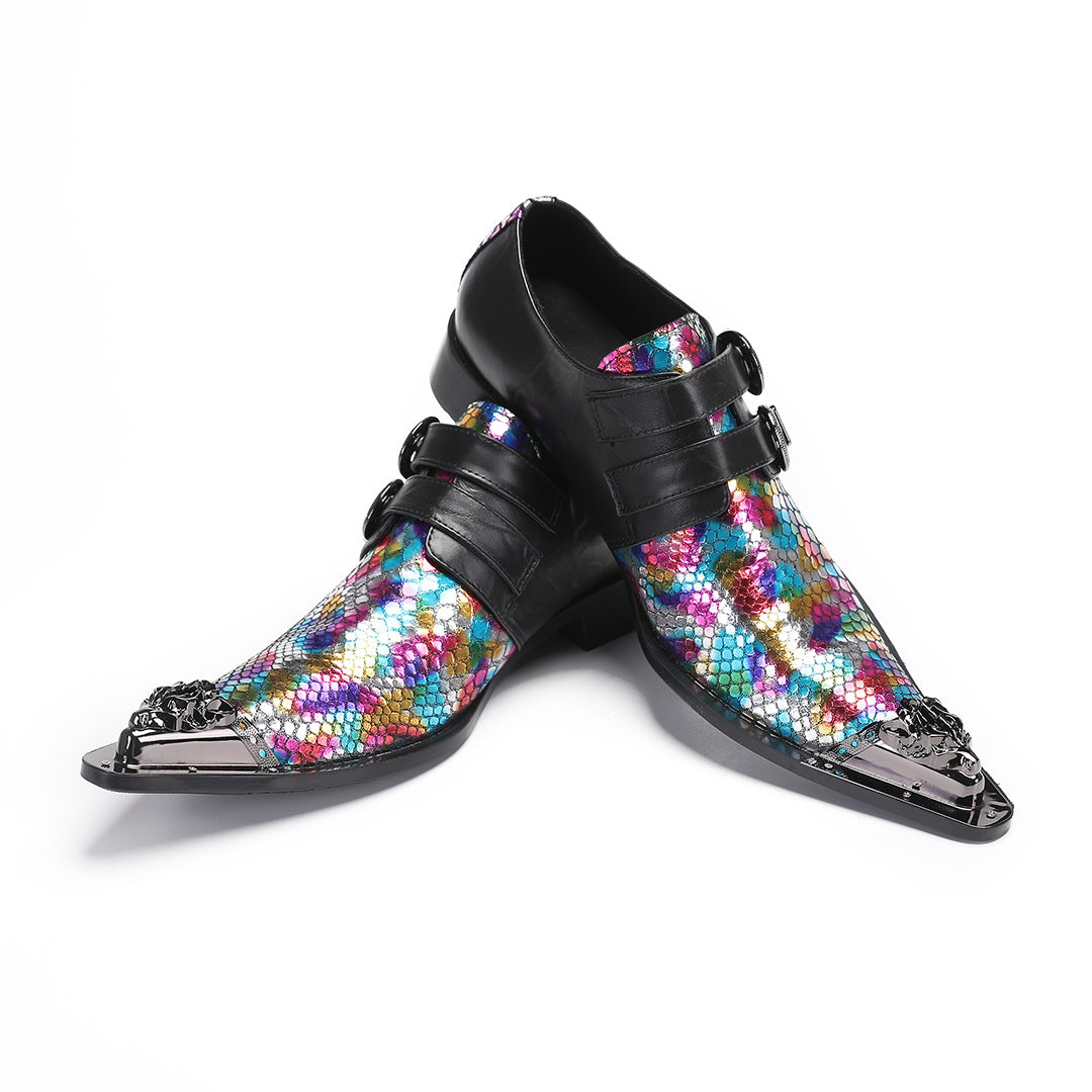 Men's Leather Derby Formal Shoes – Business, Wedding – Style 34