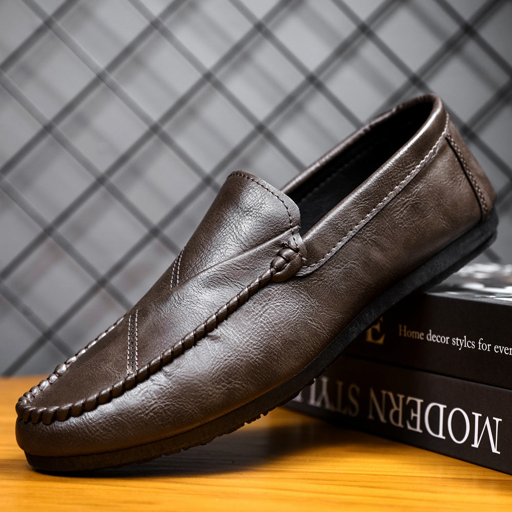 Lazy summer 2024 one-pedal loafers British trend Doudou shoes men's Korean version breathable new casual fashion