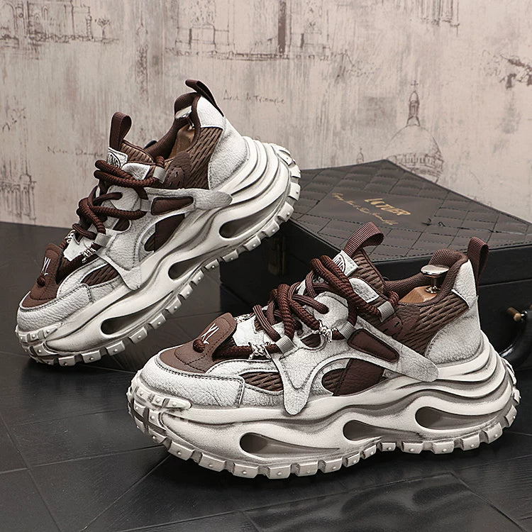Men's 2026 New Breathable Lace-Up Low-Top Athletic Casual Dad Shoes