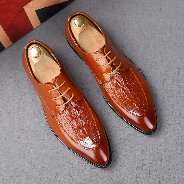 Men's Wedding Shoes, Height Increasing, Pointed Toe
